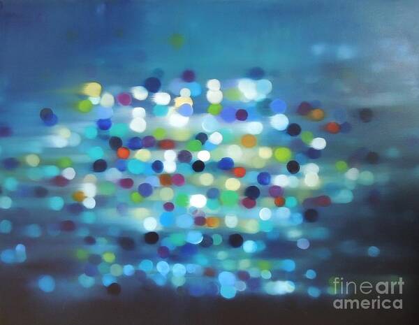 Photons Art Print featuring the painting FasterThrough The Night by Deborah Munday