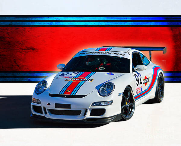 Gt3 Art Print featuring the photograph Porsche GT3 Martini by Stuart Row