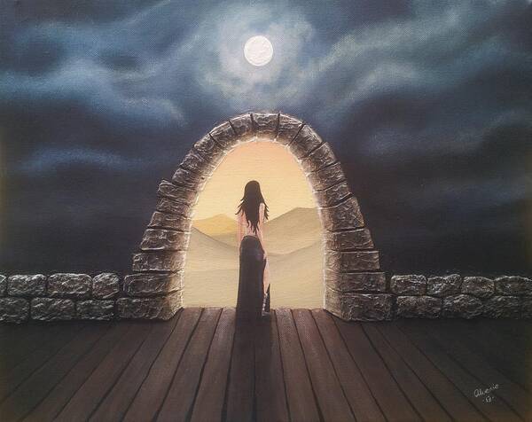 Portal Art Print featuring the painting Portal by Edwin Alverio