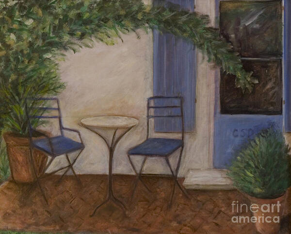 Plein Air Art Print featuring the painting Provencal Afteronn by Carol DENMARK