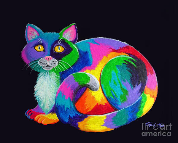 Art Art Print featuring the painting Rainbow Calico by Nick Gustafson