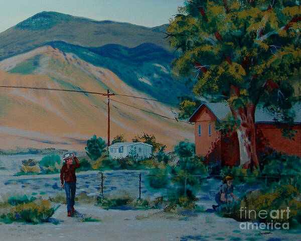 Canvas Prints Art Print featuring the painting Reservation Life by Joseph Juvenal