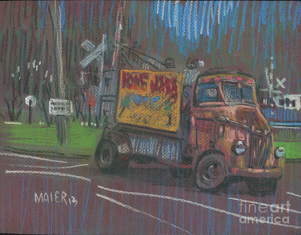 Advertising Art Print featuring the painting Roadside Advertising by Donald Maier