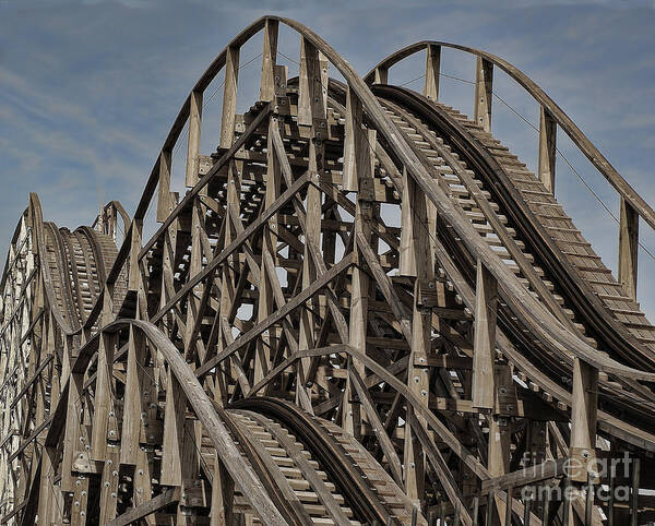 Ron Roberts Art Print featuring the photograph Roller coaster by Ron Roberts