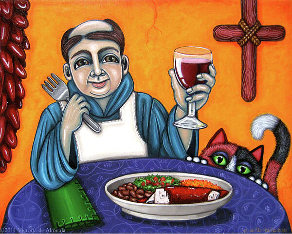 San Pascual Art Print featuring the painting San Pascual Cheers by Victoria De Almeida