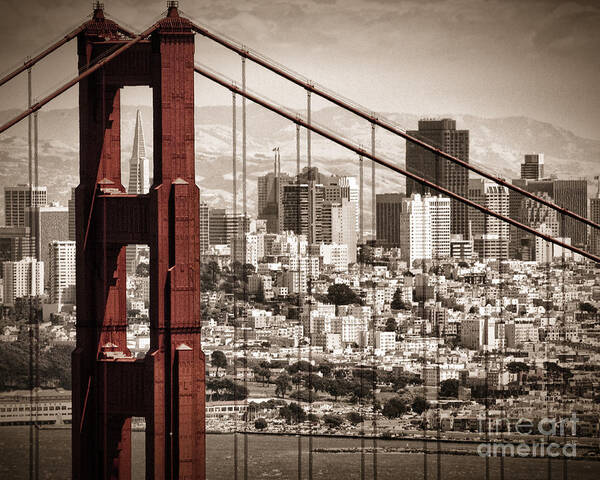 Golden Gate Bridge Art Print featuring the photograph Sanfran custom size by Matt Trimble