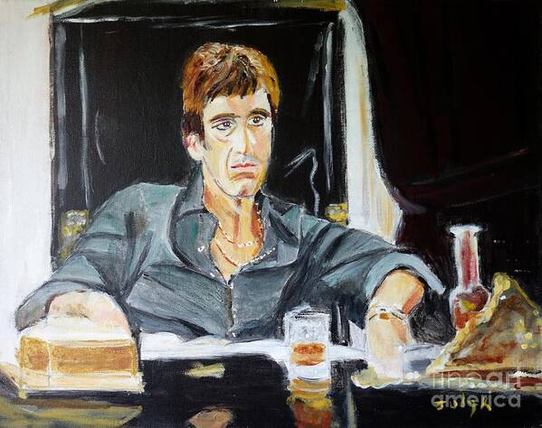 Scarface Art Print featuring the painting Scarface by Judy Kay