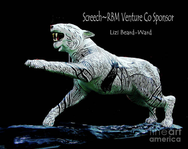 Scream Art Print featuring the mixed media Screech Tiger by Lizi Beard-Ward