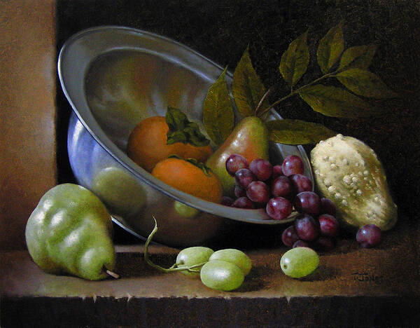 Silver Art Print featuring the painting Silver Bowl by Timothy Jones