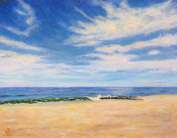 Sky Art Print featuring the painting Sky Sea and Sand by Joe Bergholm