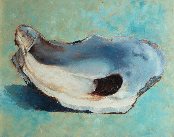 Oyster Art Print featuring the painting Slurp by Pam Talley