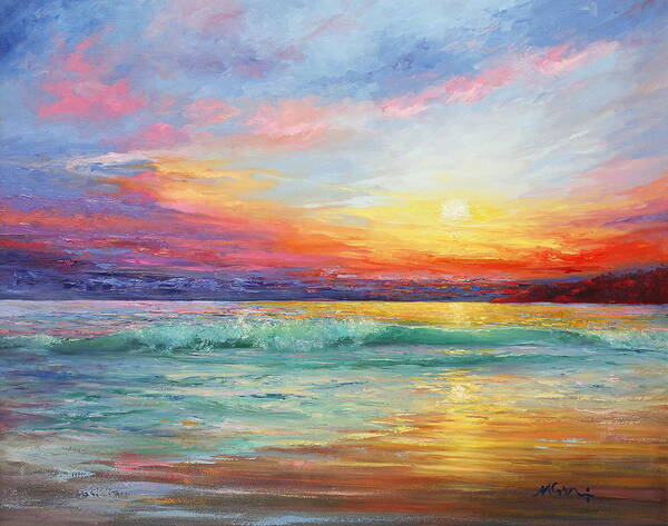 Representational Art Print featuring the painting Smile of the Sunrise by Marie Green