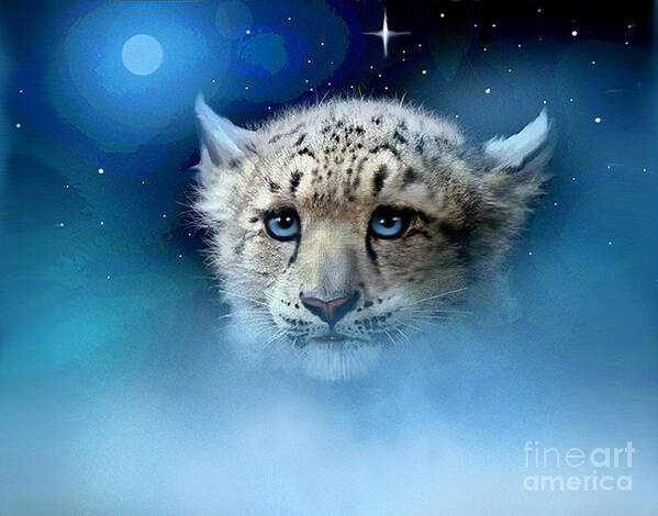 Snow Leopard Cub Art Print by Robert Foster - Fine Art America