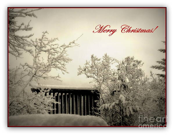 Christmas Art Print featuring the photograph Snowy Christmas by Leone Lund