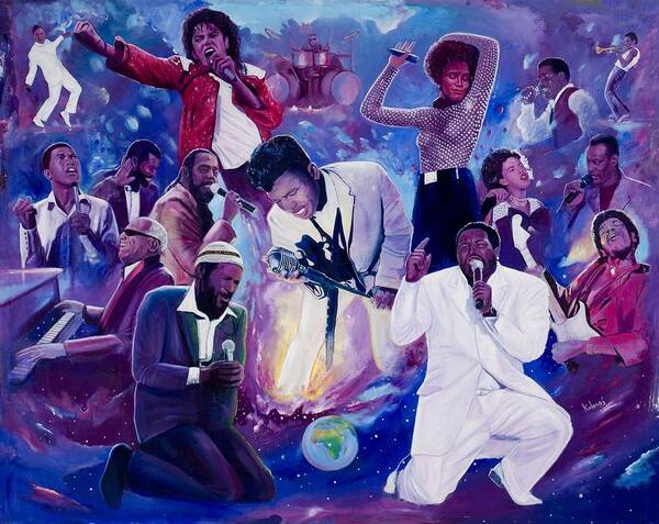 Whitney Huston Art Print featuring the painting Soul Heaven by Kolongi TheArtist