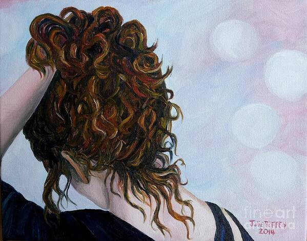 Women With Curly Hair Art Print featuring the painting Spirit Guides by Julie Brugh Riffey