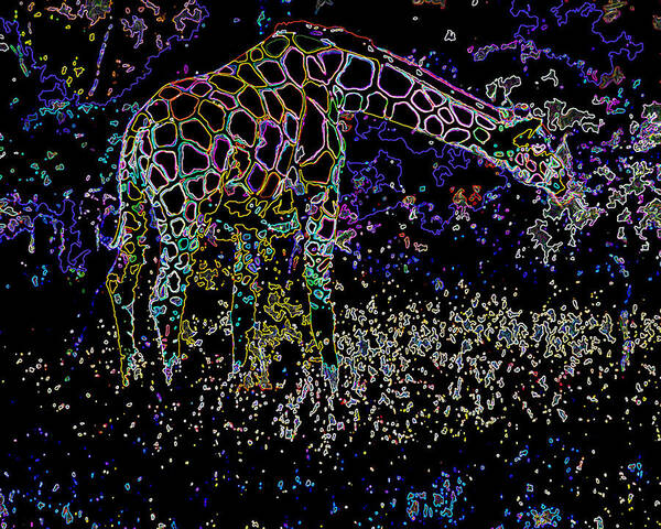 Giraffe Art Print featuring the digital art Spirit World by Philip Brent