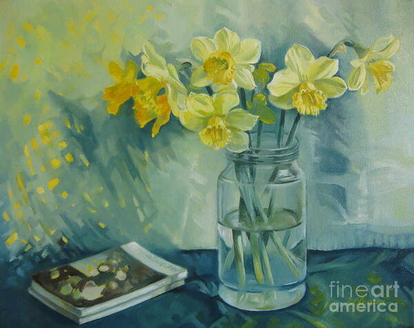  Art Print featuring the painting Spring smile by Elena Oleniuc