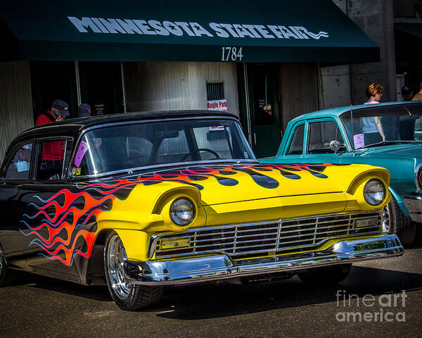 Car Art Print featuring the photograph State Fair Flames by Perry Webster