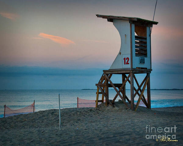 Beach Art Print featuring the photograph Station 12 At Sunrise by Phil Mancuso