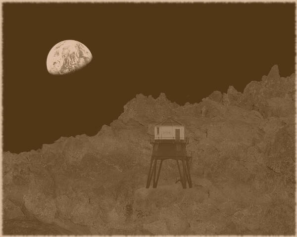 Moon Art Print featuring the photograph Steampunk - Brunel Moon Lander by Richard Reeve