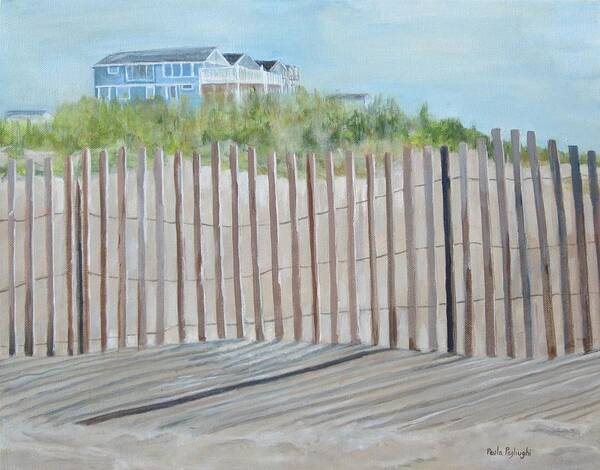 Sea Isle City Art Print featuring the painting Summer Gone By by Paula Pagliughi