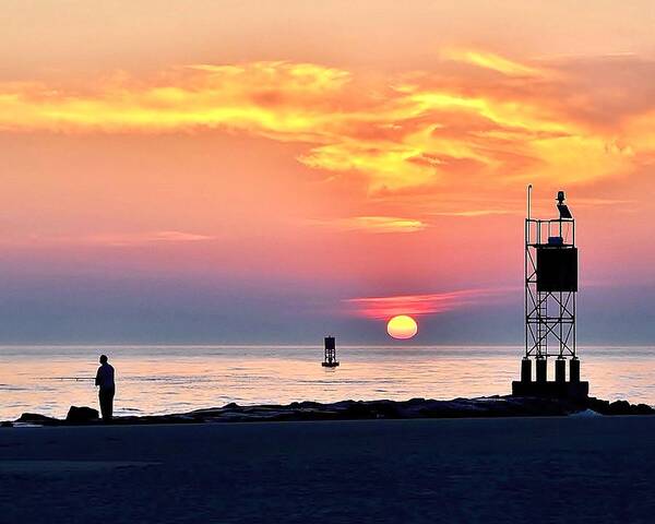 Sunrise Art Print featuring the photograph Sunrise at Indian River Inlet by Kim Bemis