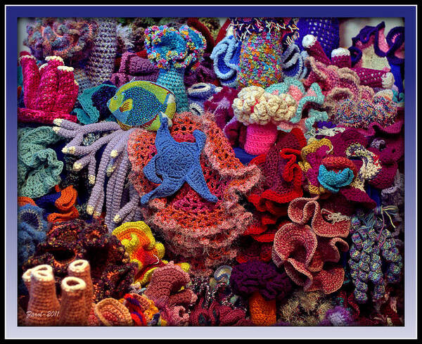 Crochet Art Print featuring the photograph The Crochet Coral Reef by Farol Tomson