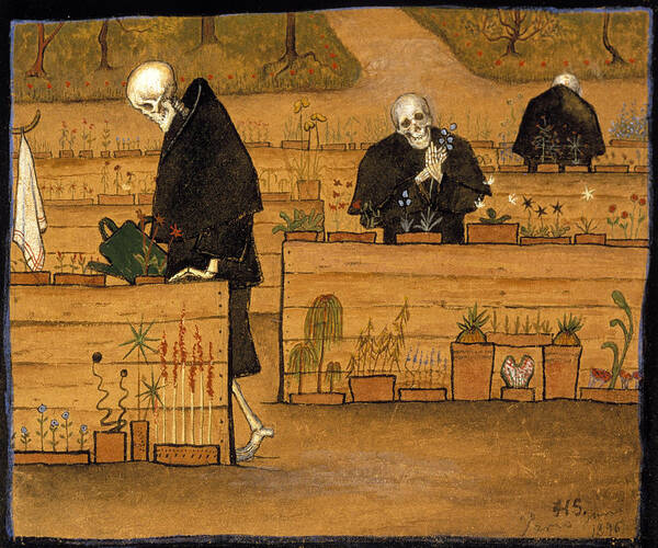 Hugo Simberg Art Print featuring the painting The Garden of Death by Hugo Simberg