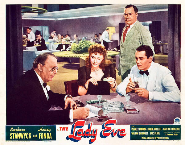 1940s Movies Art Print featuring the photograph The Lady Eve, Us Lobbycard, Front by Everett