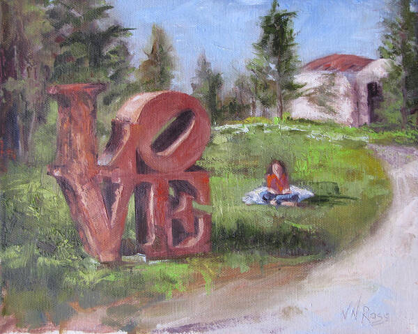 V.n.ross Art Print featuring the painting The Love Trail 2 by Vicki Ross