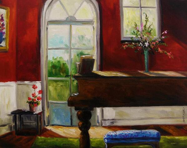 Piano Art Print featuring the painting The Music Room by John Williams