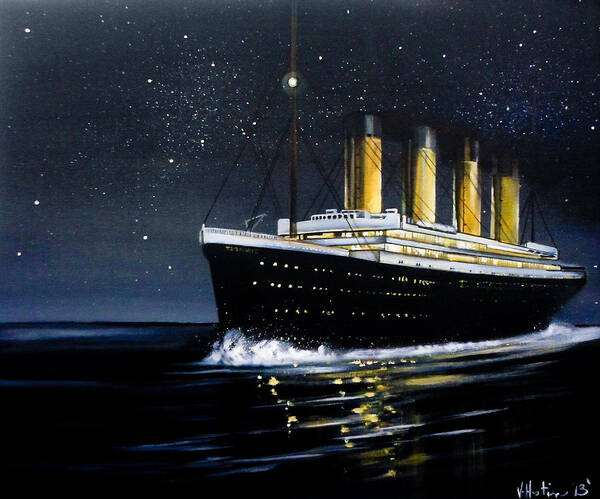 Titanic - Iceberg Dead Ahead Art Print by Vikki Hastings - Fine Art America