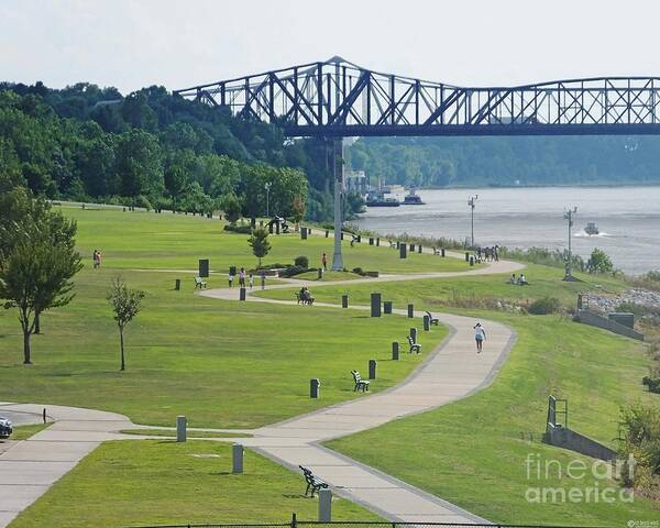 River Art Print featuring the photograph Tom Lee Park Memphis Riverfront by Lizi Beard-Ward