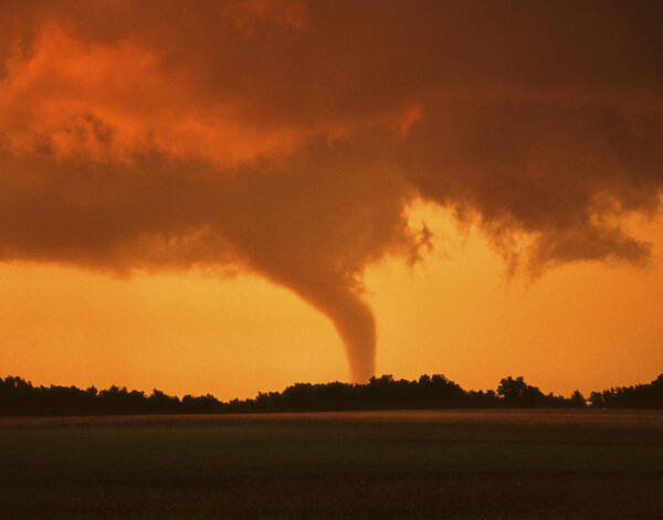 Tornado Art Print featuring the photograph Tornado Sunset 11 x 14 crop by Jason Politte