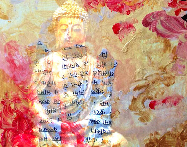 Buddha Art Print featuring the painting Toward Transendence II by Ann Tracy