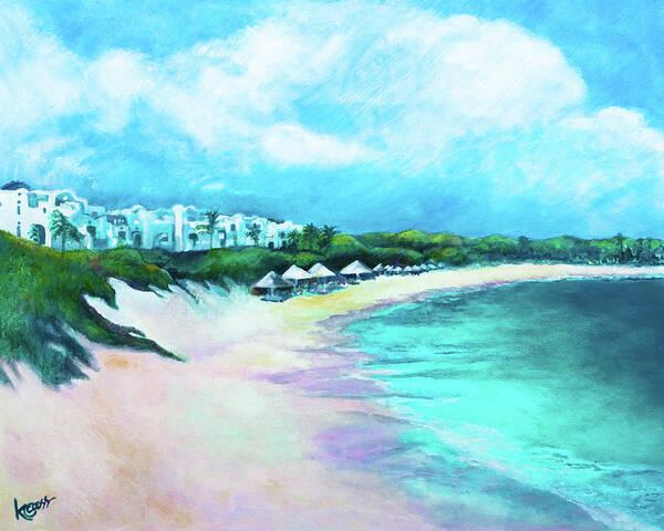 Anguilla Art Print featuring the painting Tranquility Anguilla by Kandy Cross