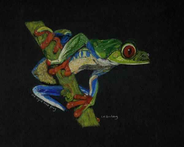 Frog Art Print featuring the painting Tree Frog by Linda Feinberg