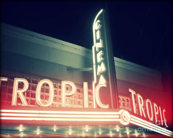Cinema Art Print featuring the photograph Tropic Cinema-Horiz-II by Chris Andruskiewicz