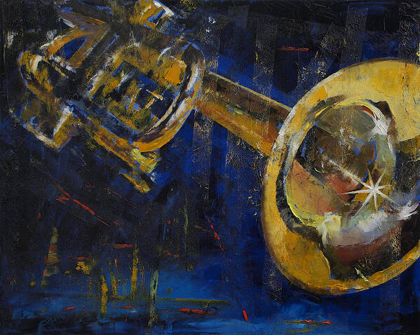 Trumpet Art Print featuring the painting Trumpet by Michael Creese