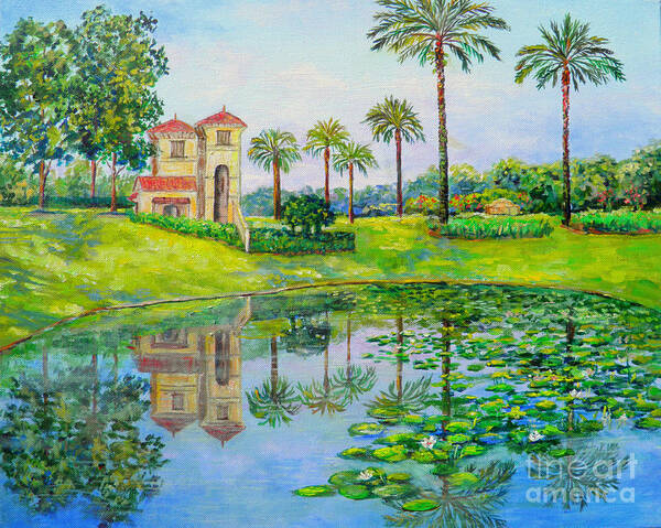 Florida Art Print featuring the painting Tuscana Reflection by Lou Ann Bagnall