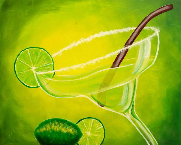 Twisted Margarita Art Print featuring the painting Twisted Margarita by Darren Robinson