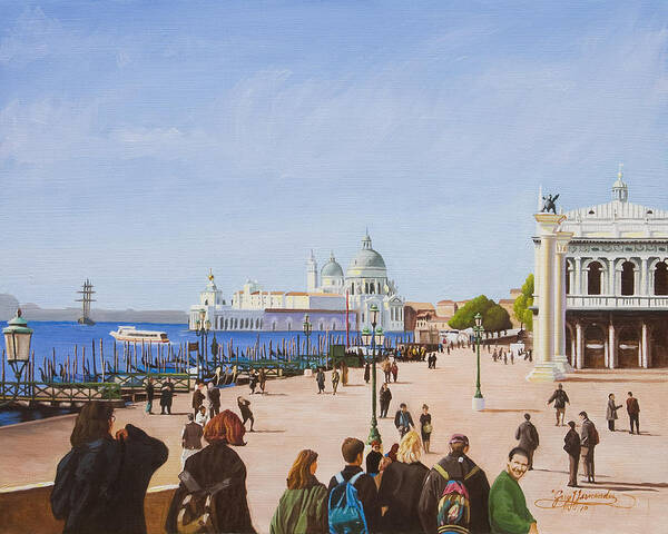 Venice Art Print featuring the painting Venetian Holiday by Gary Hernandez