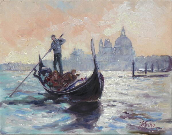 Venice Art Print featuring the painting Venice-Misty Afternoon by Irek Szelag