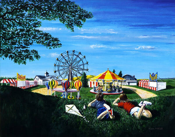 Fair Art Print featuring the painting Waiting for the Fair by Ron Haist