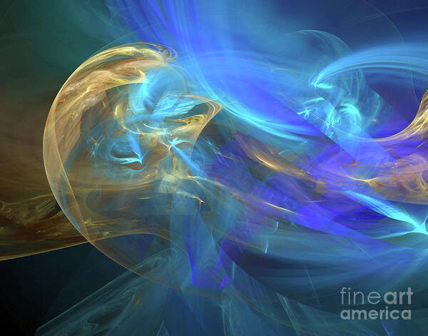 Waves Art Print featuring the digital art Waves Of Grace by Margie Chapman