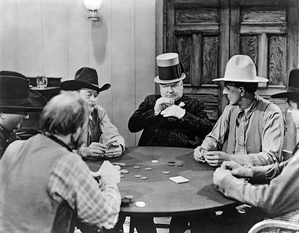 1930s Art Print featuring the photograph W.C. Fields Playing Poker by Underwood Archives