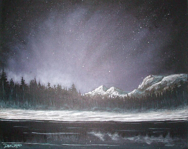 Acrylic Art Print featuring the painting Winters Night by Dan Wagner