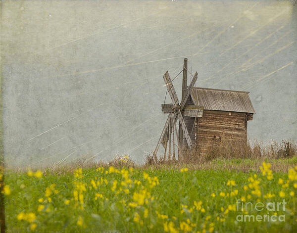 Russia Art Print featuring the photograph Old Wooden Windmill. Kizhi Island. Russia by Juli Scalzi