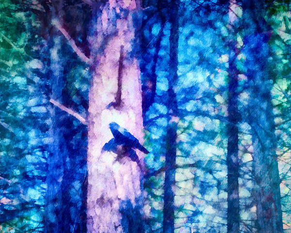 Crow Art Print featuring the mixed media Yosemite Crow by Priya Ghose